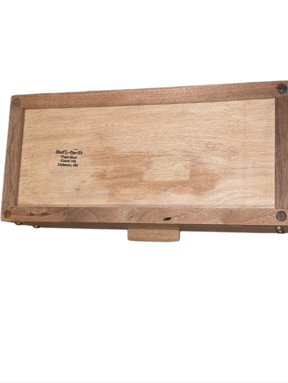 Solid Wood Keepsake Box Felt Lined Storage Chest Jewelry Valet 4x6x12